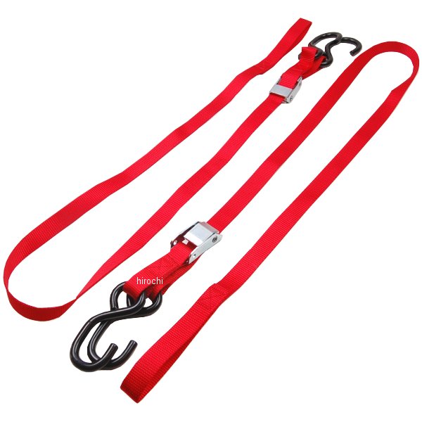 タイダウンベルト 25mmX1800mm レッド (2本入り)