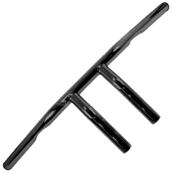 1インチ ハンドルバー 6インチ T-Bar 黒 ディンプル有り