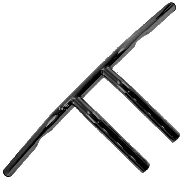 1インチ ハンドルバー 8インチ T-Bar 黒 ディンプル有り