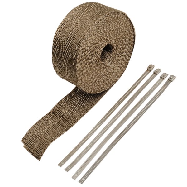 マフラー用ラップ 2インチ x 25フィート マルチトーン タイラップ付き