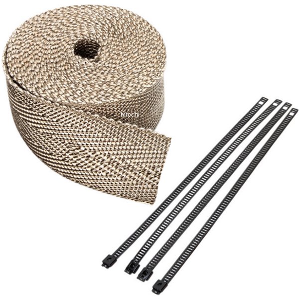 マフラー用ラップ 2インチ x 25フィート マルチトーン 黒タイラップ