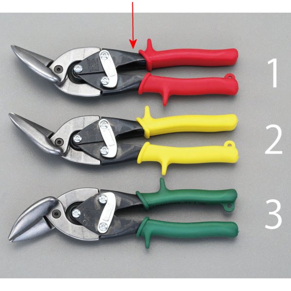 EA544MB1  250mm はさみ 鉄板用 オフセット型/右利き用