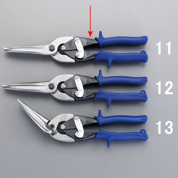 EA544MB11  300mm はさみ 鉄板用 ロングブレード/ギザ無