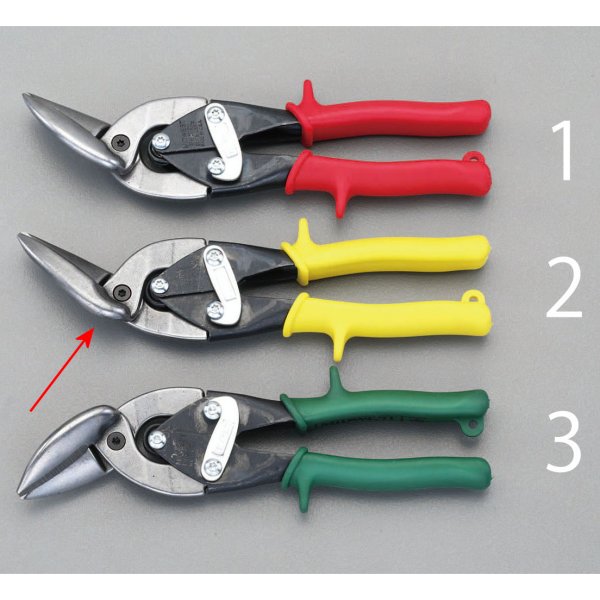 EA544MB2  250mm はさみ 鉄板用 オフセット型/左右兼用