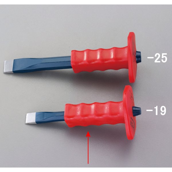 19x250mm 平タガネ(グリップ付)