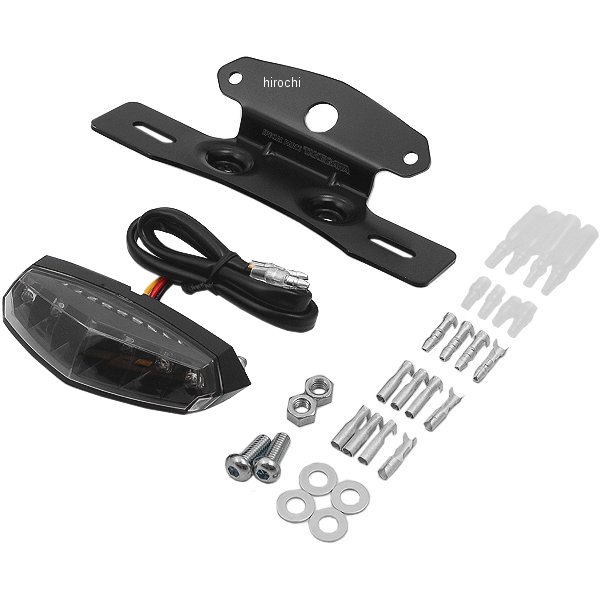 12V 電源 ブラケット付き LED ミニテールランプ ブラック 汎用