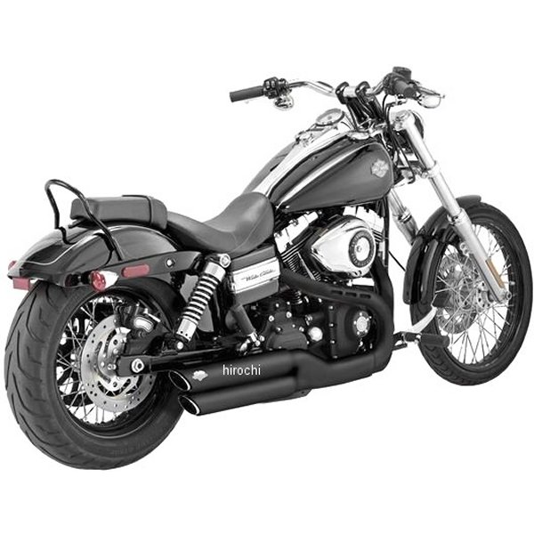 3インチ スリップオンマフラー ツインスラッシュ 08年-17年 FXDF 黒