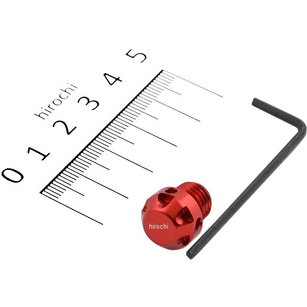 ミラーホールカバーキャップ NASAタイプ 1個入り 10mm逆ネジ 赤