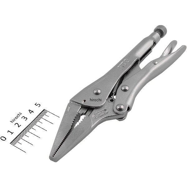 ロッキングプライヤロングノーズ ワイヤーカッタ付 全長220mm