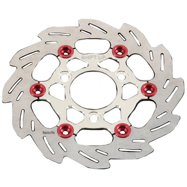 ウェーブフローティングディスクローター ホンダ 220mm シルバー/赤