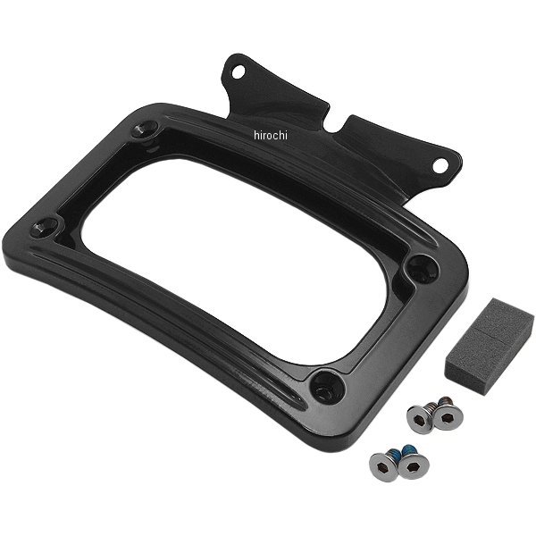 湾曲 ナンバープレート マウント 06年-09年 FLHX、12年-13年 FLD 黒