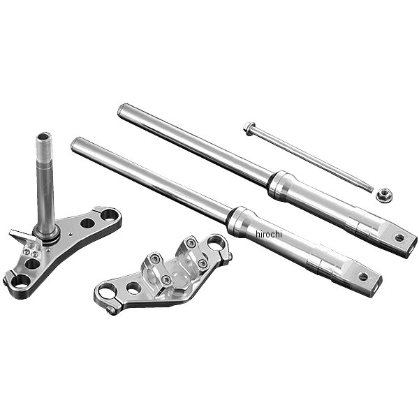 ナローステム 27mm フロントフォークキット モンキー ノーマル折りたたみハンドルブラケット対応 シルバー 4pods