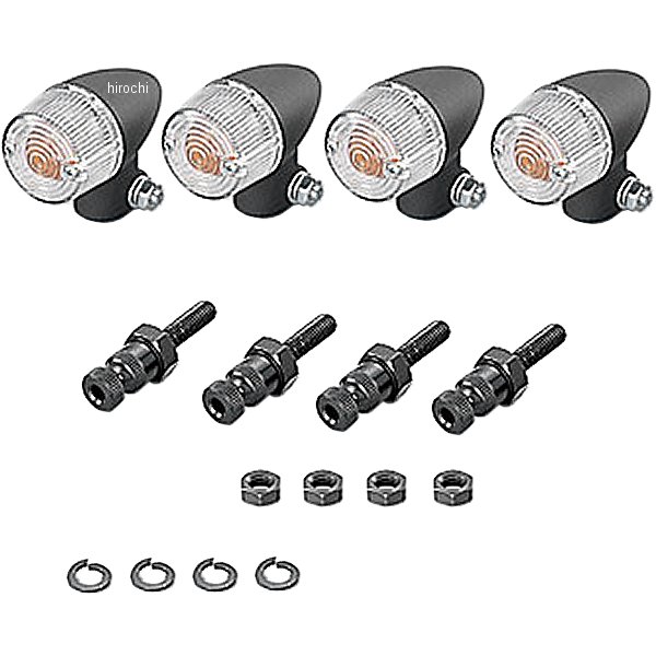 830-0400032  ウインカーキット YB-1 ロケットミニ 黒/クリア