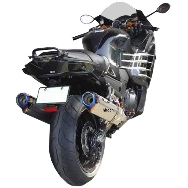 スリップオンマフラー ナサートエボリューション TYPE2 12年-17年 ニンジャ ZX-14R ABS クリアチタン