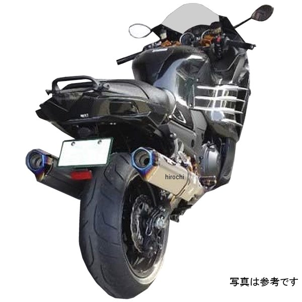 スリップオンマフラー ナサートエボリューション TYPE2 12年-17年 ニンジャ ZX-14R ABS ブルーチタン