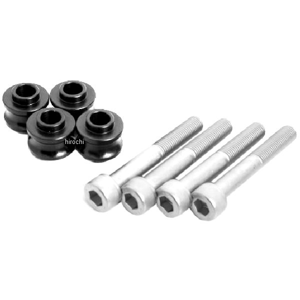 オフセットカラー 5mm & クロモリキャップボルト M10XP1.25 65mm 各4個 黒