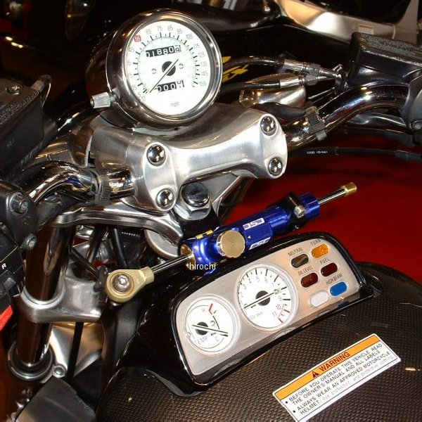 CNCステアリングダンパーステー 75mm 93年以降 V-MAX1680、V-MAX1200 黒