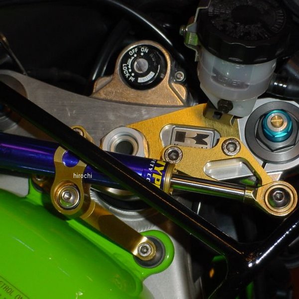 CNCステアリングダンパーステー 75mm/TYPE-1 00年-01年 Ninja ZX-9R 黒