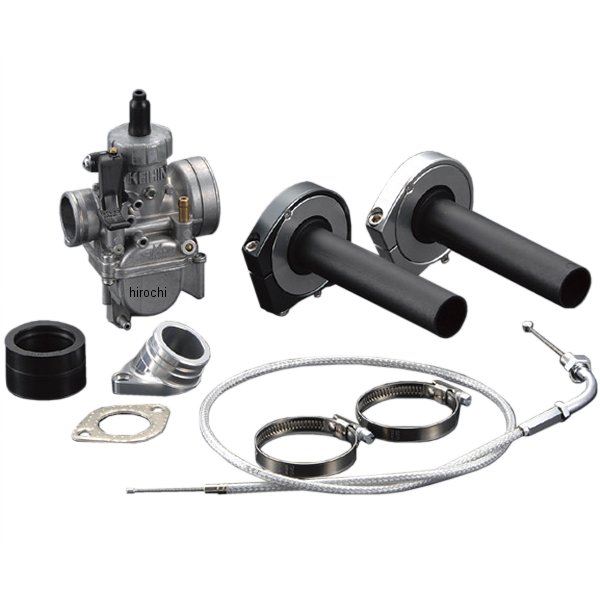 ハイスロットルキャブレターキット エイプ100、エイプ500 ケイヒン PE22 ガンメタ