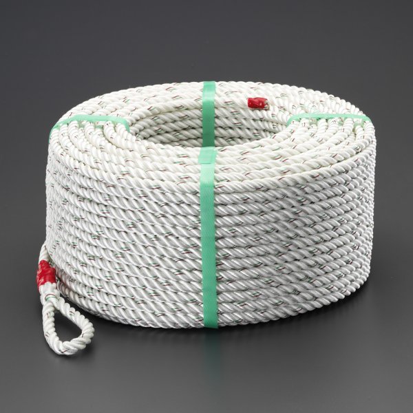 12mmx200m ナイロンロープ(両側アイ加工)