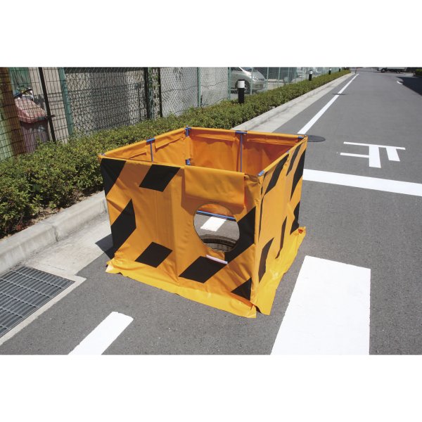 800x800x1000mm マンホール屏風 ダクト穴付