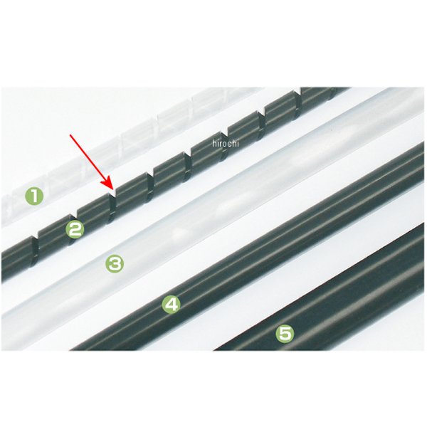 スパイラルチューブ 1m 黒