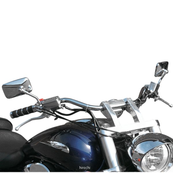 1インチ ハンドルバー 4インチ Xバー クローム