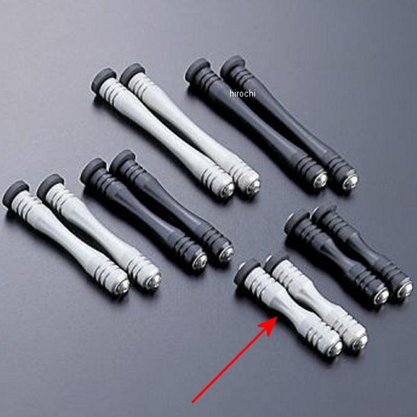 サイドカラー&ボルトセット ラウンドコア用 10段 シルバー