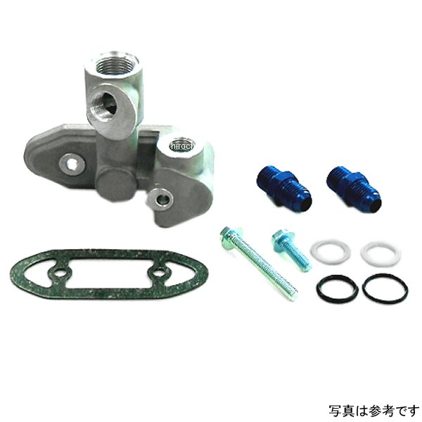 オイルクーラー取り出しセット 補修用パーツ #6 サイド廻し 81年-00年 GSX1100S 青