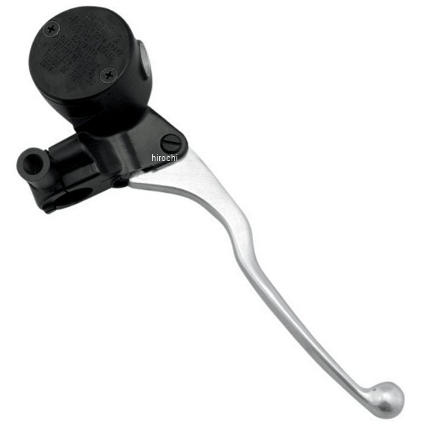 フロントブレーキ マスターシリンダー レトロ ラウンド 5/8インチ 黒/シルバー