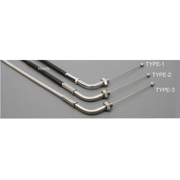 アジャスタブルスロットルワイヤー タイプ1 汎用 1050mm メッキ/黒