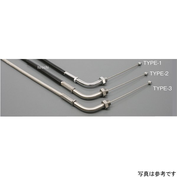 アジャスタブルスロットルワイヤー タイプ3 TMR専用 引き戻し共通 900mm ステンレス/メッシュ