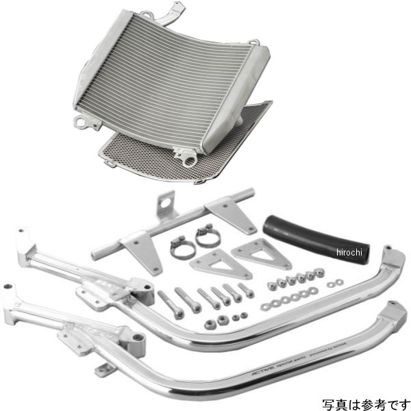 ラジエーターコアASSY 車種別ビッグラジエーターキット用 コアガード付 全年式 GPZ900、GPZ750 シルバー