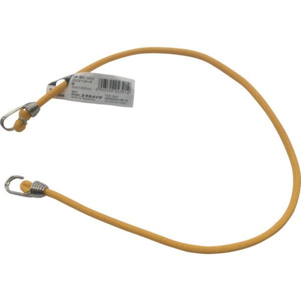 ゴム　バンジーコード　５ｍｍ×６００ｍｍ　黄