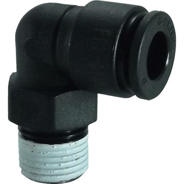 チヨダ　ファイブ樹脂メイルエルボ　６ｍｍ・Ｒ１／８