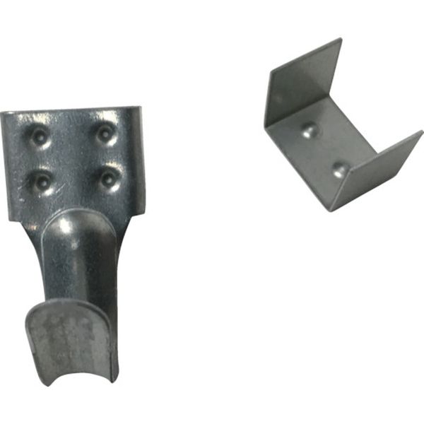 金具　ゴムロープ金具Ａセット　平ゴム用平行金具♂♀各１　２０ｍｍ平ゴム用