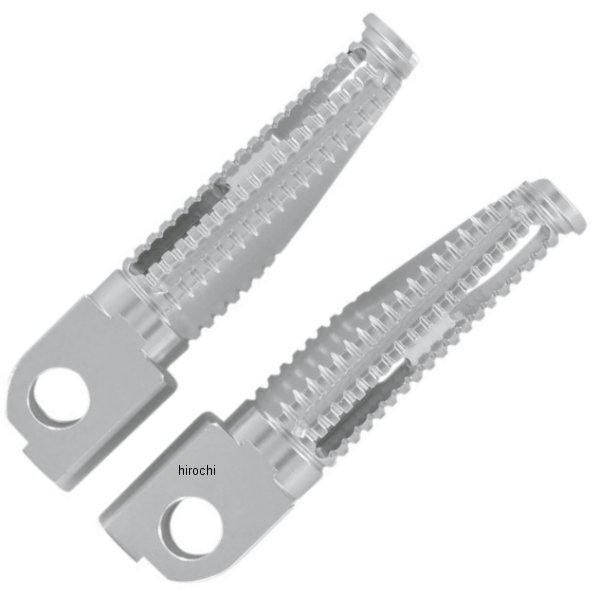 フットペグ ライダー 7年-14年 ニンジャ ZX-14、Z1000、ZRX1200R シルバー