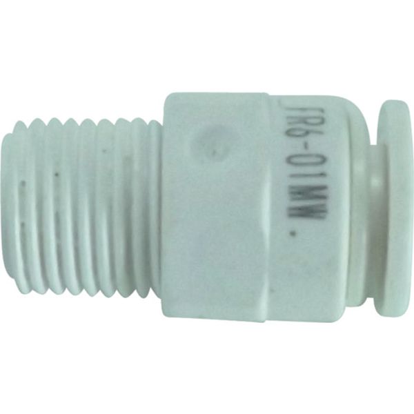 チヨダ　ファイブ樹脂メイルコネクタ　Ｗ（白）６ｍｍ・Ｒ１／８