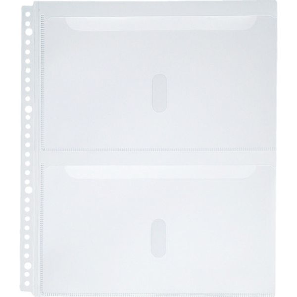 キングジム　Ａ４Ｓ取扱説明書ファイル用ポケット（３０穴）２段タイプ