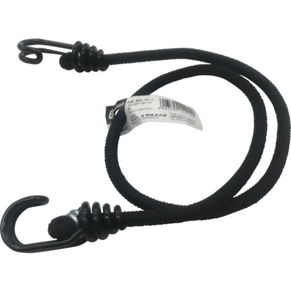 ゴム　バンジーコード　８ｍｍ×８００ｍｍ　黒