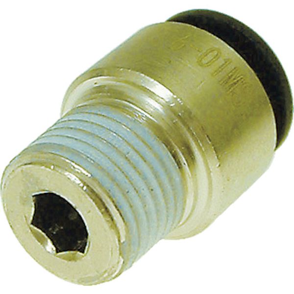 チヨダ　ファイブ六角穴付メイルコネクター　６ｍｍ・Ｒ１／８