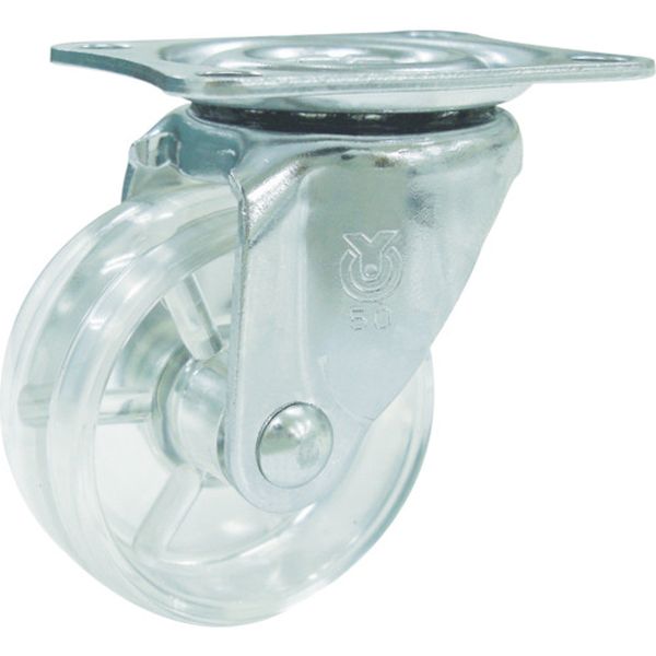 スケルトンキャスター自在車　３８径ポリカーボネート車（緑）