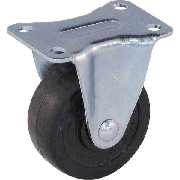 プレート式ゴムキャスター固定５０径