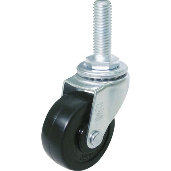ねじこみキャスター５０径自在ゴム車輪　Ｍ１２Ｘ３５