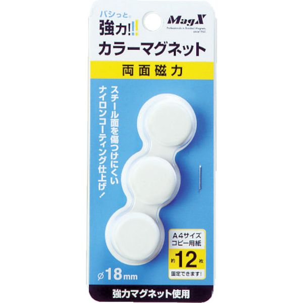 カラーマグネット白3P