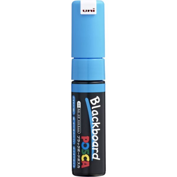 ｕｎｉ　ブラックボードポスカ　太字　水色　水性顔料