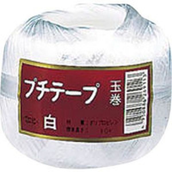 石本　プチテープ玉巻８０ｍ　白
