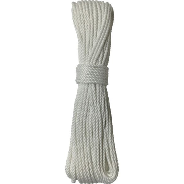 ロープ　ポリエステルロープ３ッ打　３ｍｍ×２０ｍ