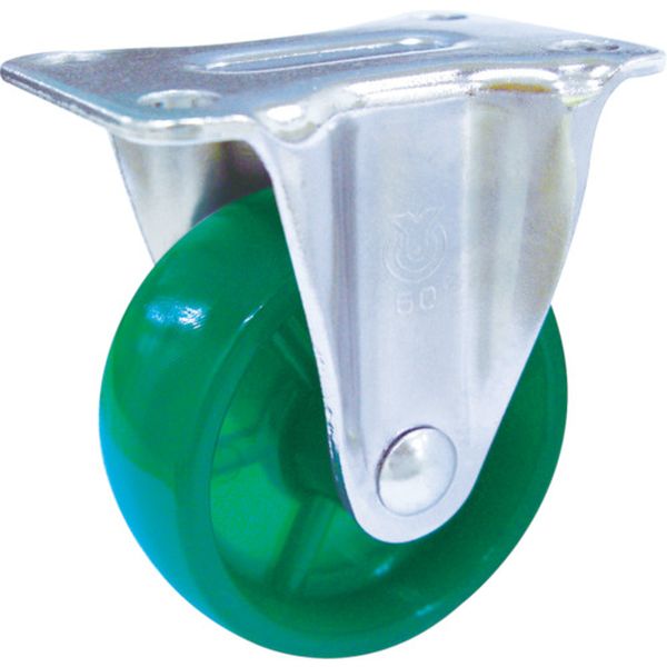 スケルトンキャスター固定車　５０径ポリカーボネート車（緑）