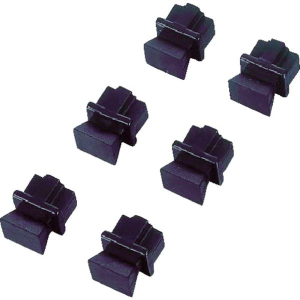 エレコム　ＲＪ４５コネクタジャックほこりカバー６個（ブラック）